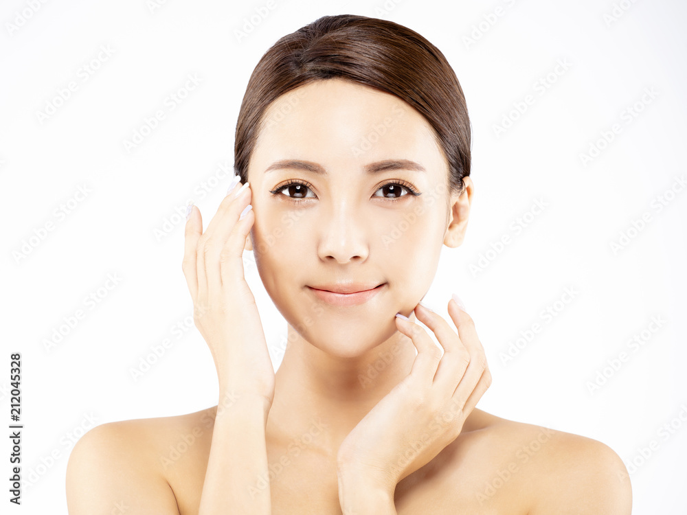 young woman with natural makeup and clean skin