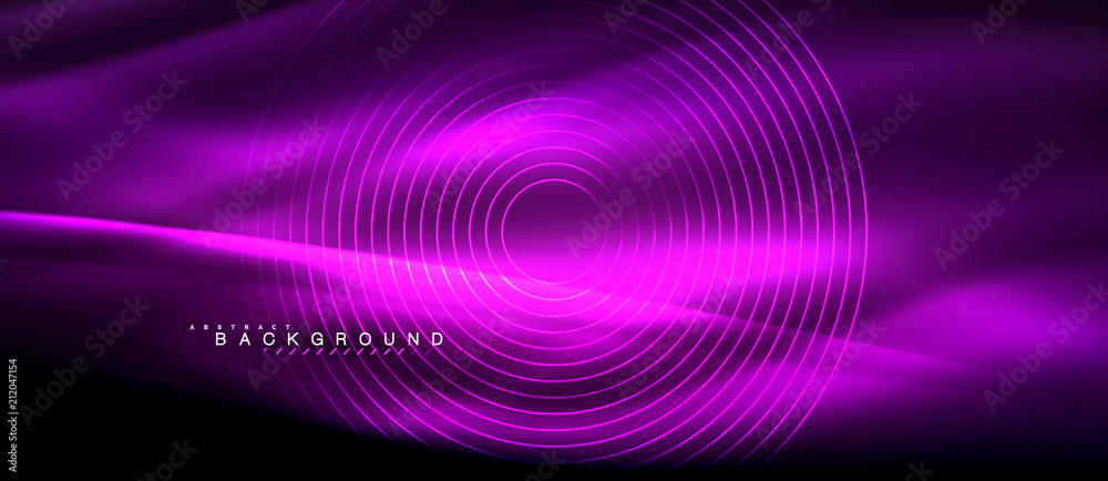 Neon glowing lines, magic energy space light concept, abstract background wallpaper design Neon glowing lines, magic energy space light concept, abstract background wallpaper design