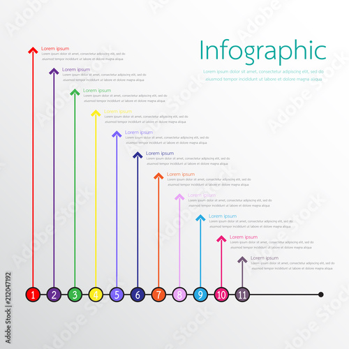 Vector infographic templates used for detailed reports. All 11 topics.