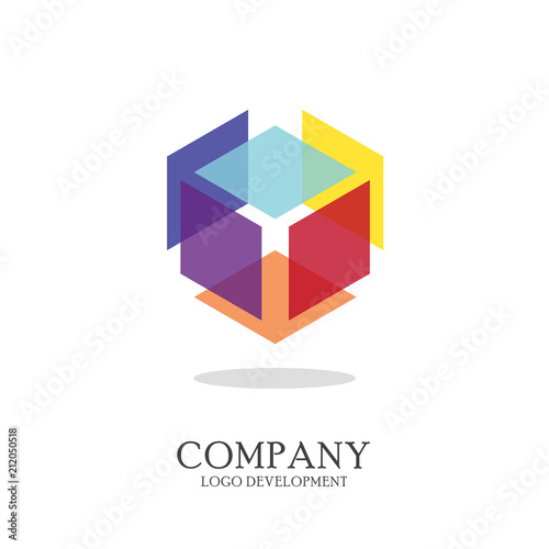Abstract geometric logo design photo