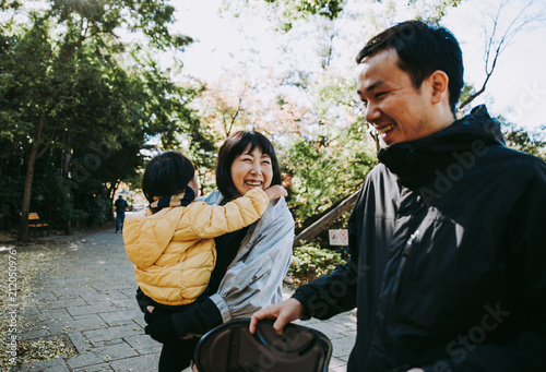 japanase family in tokyo photo