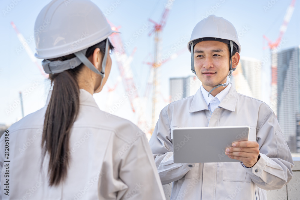 portrait of asian engineer in construction site portrait of asian engineer in construction site