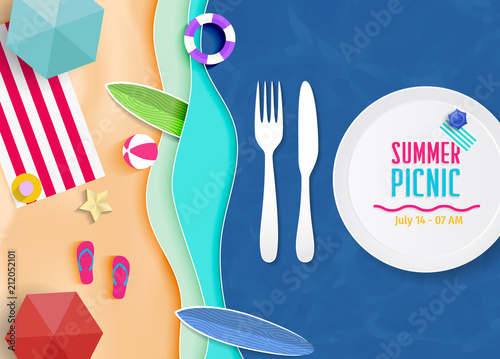 Summer picnic vector design.