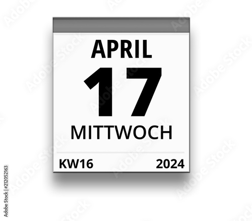 Kalender für Mittwoch, 17. APRIL 2024 (Woche 16)