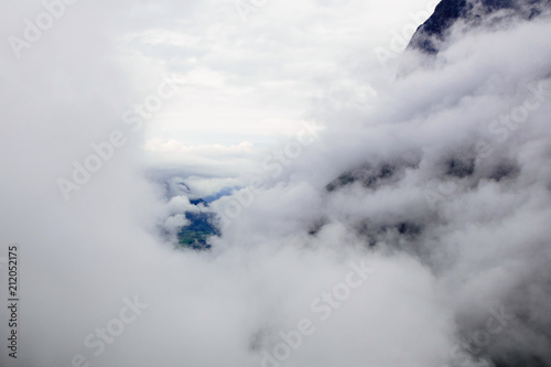 Clouds in the mountains