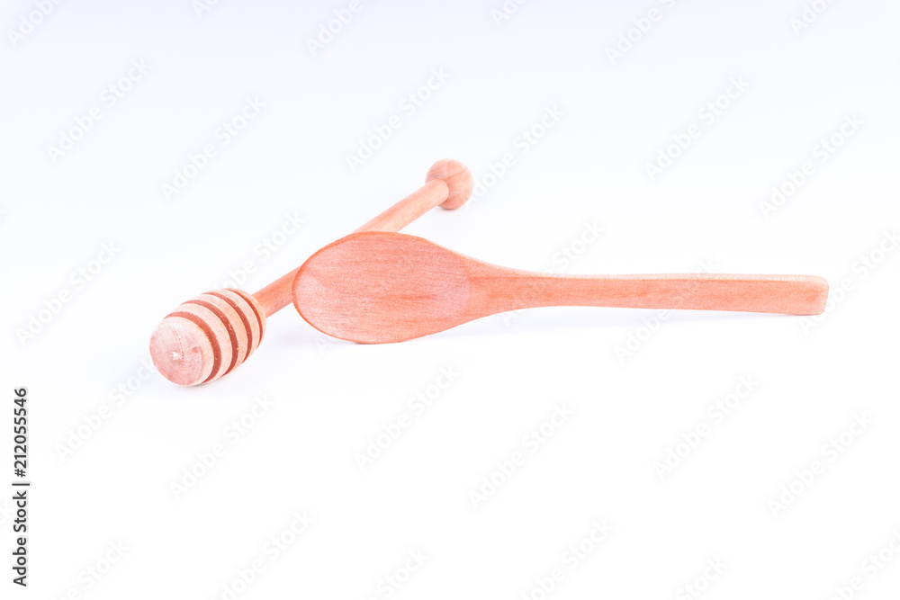 Wooden spoon isolated on white background Wooden spoon isolated on white background