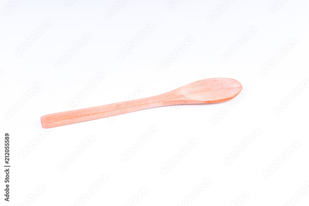 Wooden spoon isolated on white background Wooden spoon isolated on white background