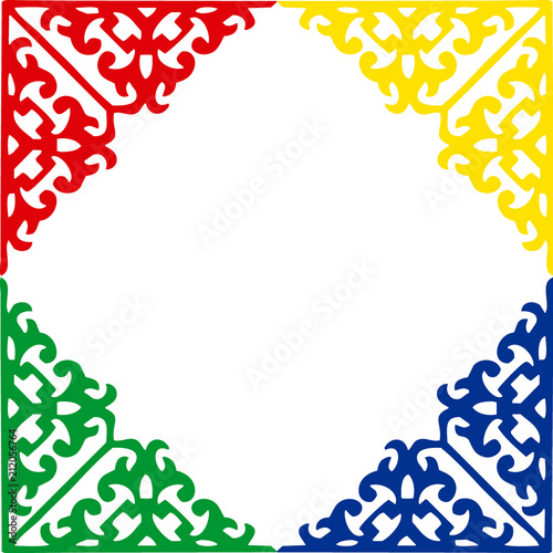 Marco de cuatro colores