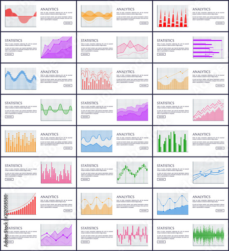 Statistics and Analytics Card, Vector Illustration