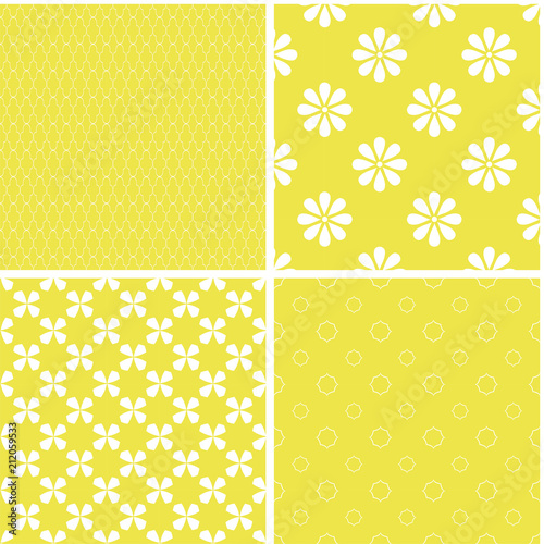 Vintage different vector seamless patterns.
