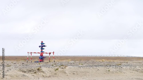 Water hydrant in the desert. Fire hydrant in a desert landscape environment. Video photo