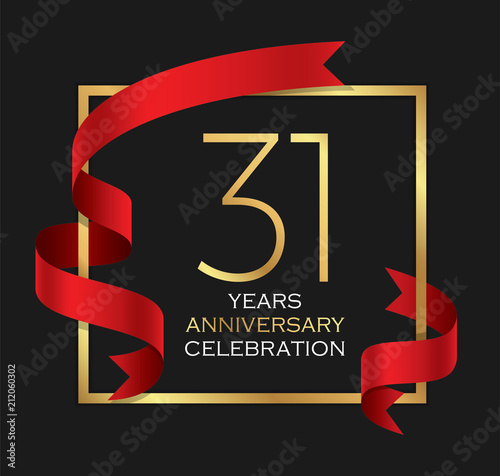 31st years anniversary celebration background