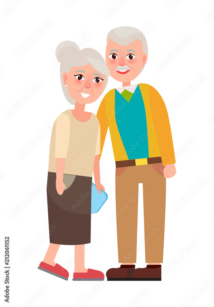 Grandma and Grandpa Vector Illustration Isolated Grandma and Grandpa Vector Illustration Isolated