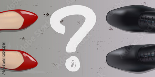 question - couple - rencontre - carrière - professionnel - interrogation - concept