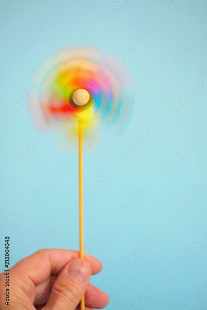 Toy windmill and hand Toy windmill and hand