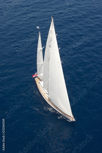 Sailing. Sailingship. Superyacht at sea. Arial, © A