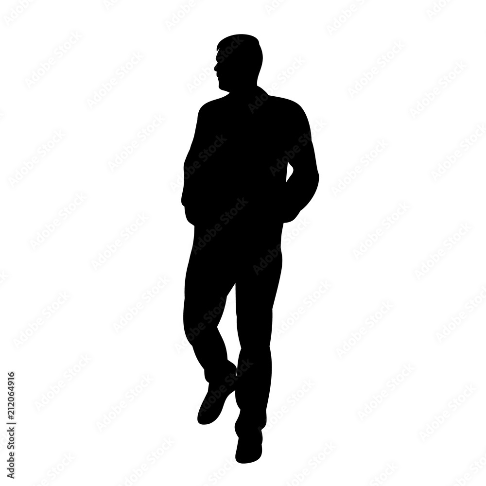 silhouette man walking, alone