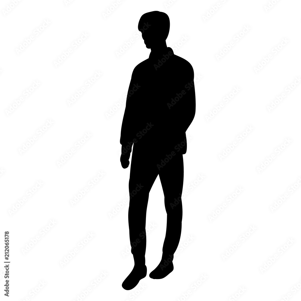 isolated silhouette guy going isolated silhouette guy going