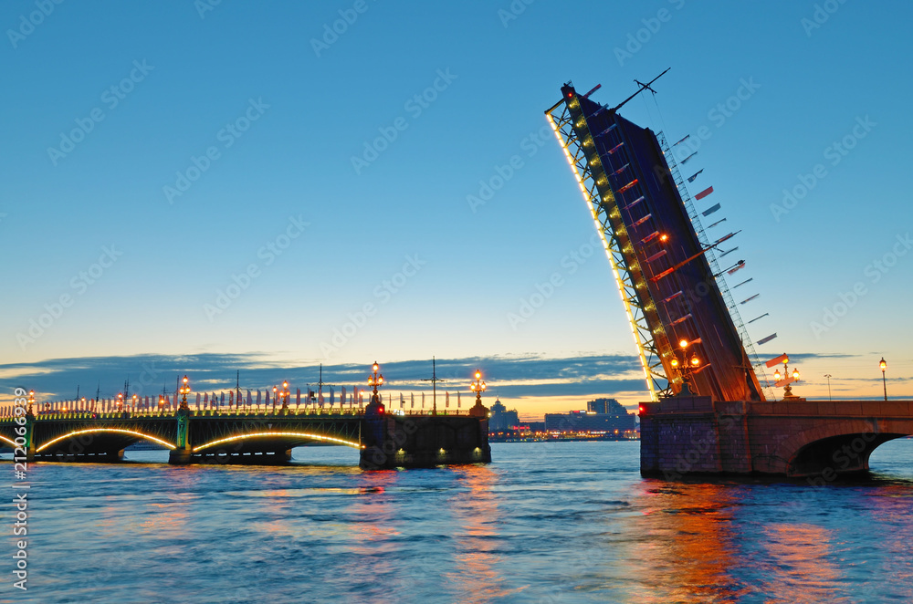 The drawbridges of St. Petersburg.