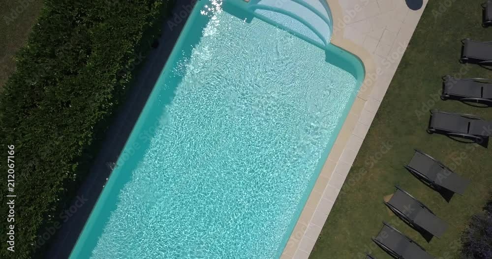 Mas piscine vue du ciel
