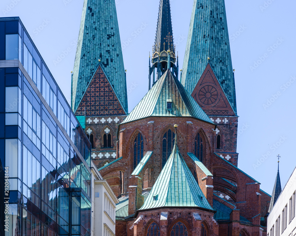 St. Marien seen from the pedestrian zone