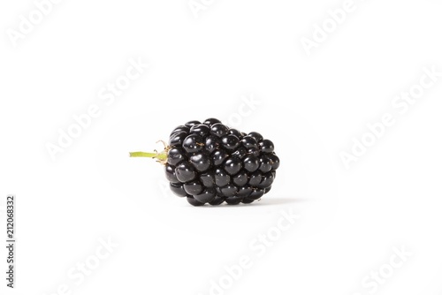 Blackberry fruit isolated on white background. Blackberries