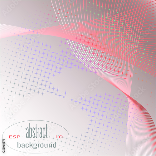Minimalistic design for template. Abstract geometric background and colorful gradients halftone. Can be used for the design of posters, paintings, textiles, web design, magazine.