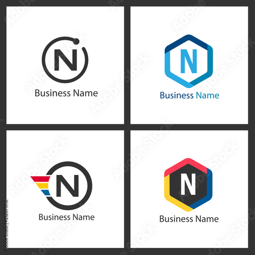 Letter N Logo Set Design
