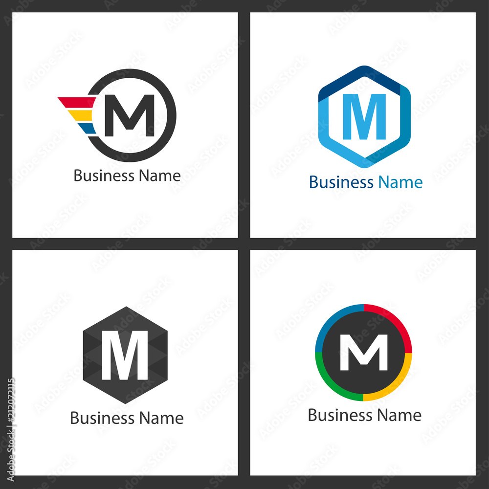 Letter M Logo Set Design Letter M Logo Set Design