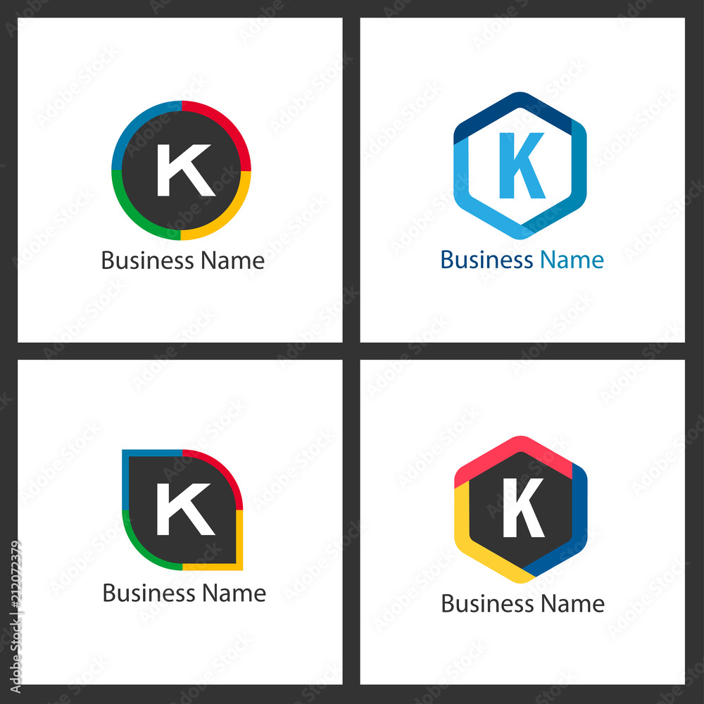 Letter K Logo Set Design Letter K Logo Set Design