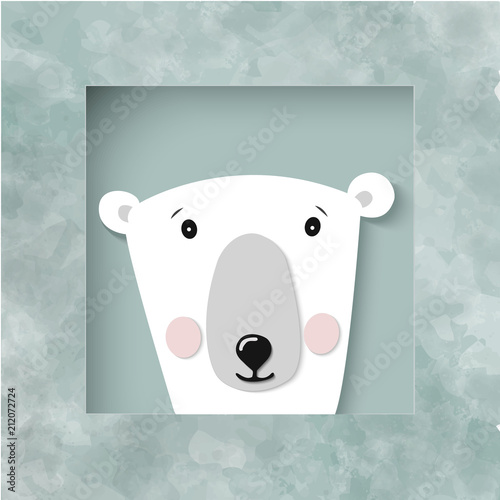 Cute bear illustration.T-shirt graphics