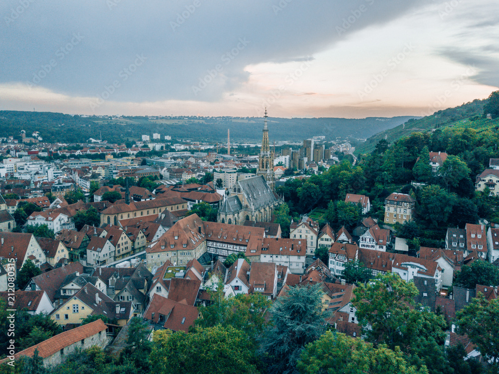 Esslingen am Neckar from an aerial view Esslingen am Neckar from an aerial view