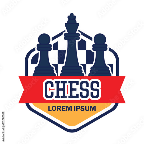 chess logo with text space for your slogan / tag line, vector illustration