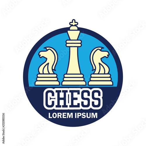 chess logo with text space for your slogan / tag line, vector illustration