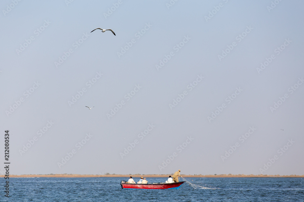 Obraz premium Fishing in Gwadar Bay, Sistan and Baluchistan, Iran