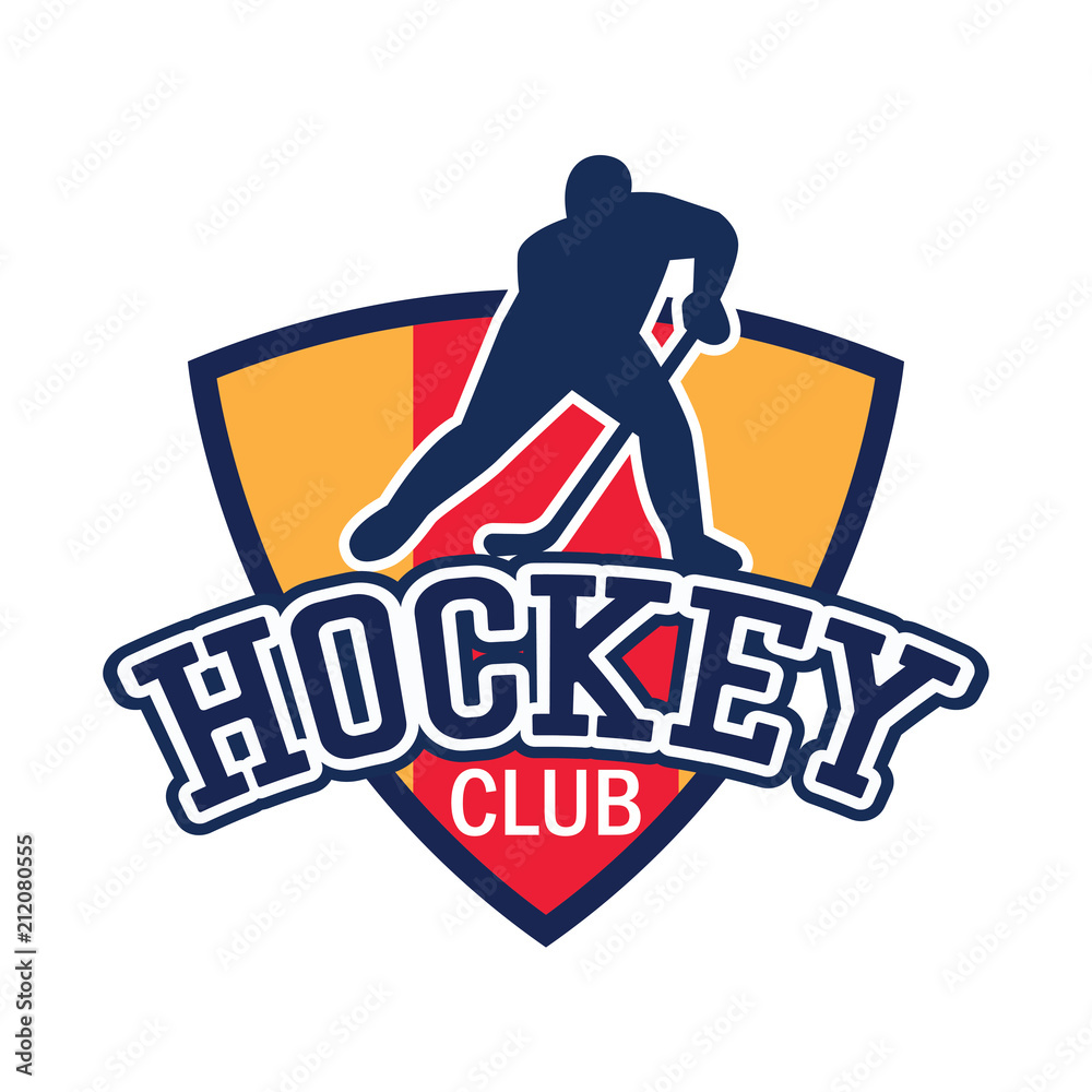 hockey logo with text space for your slogan / tag line, vector illustration hockey logo with text space for your slogan / tag line, vector illustration