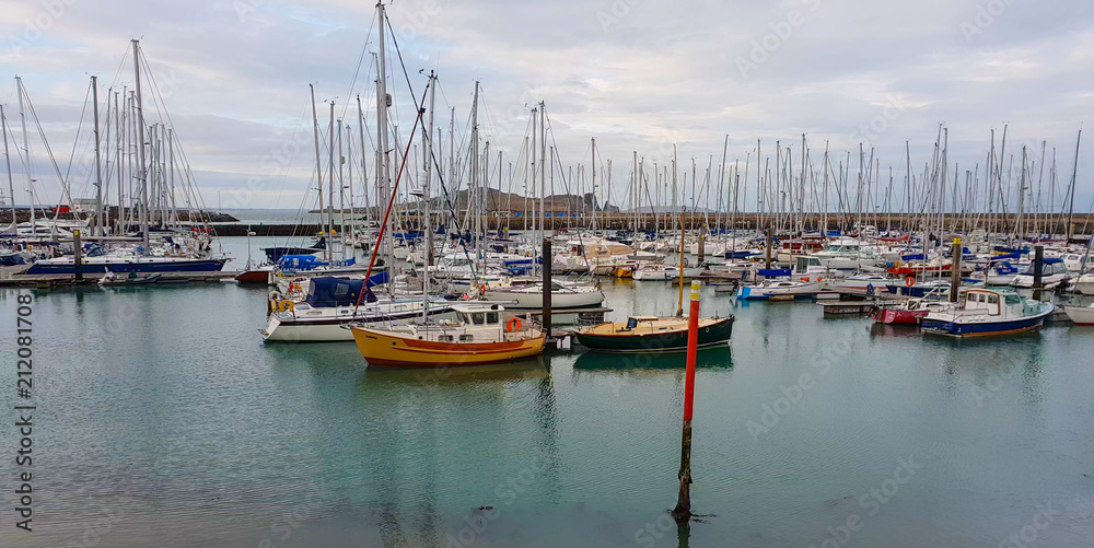 Howth Marina - a small town at the seaside of Ireland