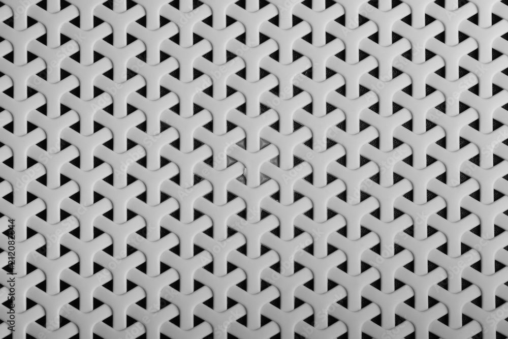 White Y-shape woven plastic basket texture. Front view. Background White Y-shape woven plastic basket texture. Front view. Background