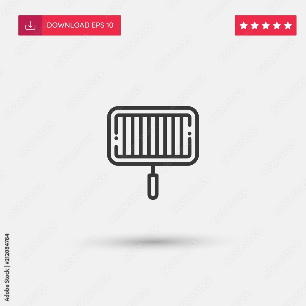 Geology Mechanic violence Outline Grill Icon isolated on grey background. Modern simple flat symbol  for web site design, logo, app, UI. Editable stroke. Vector illustration.  Eps10 Stock Vector | Adobe Stock