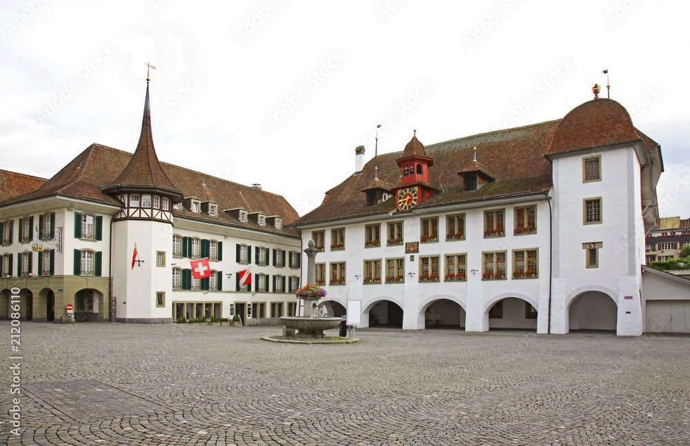 Townhouse at Thun. Switzerland