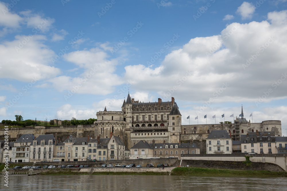 Panoramic view of the Chateau at Amboise in the Loire valley, France