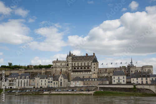 Panoramic view of the Chateau at Amboise in the Loire valley, France