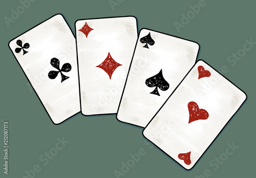 Vector illustration of the aces cards