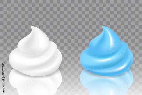 Vector shaving gel and shaving foam icon set