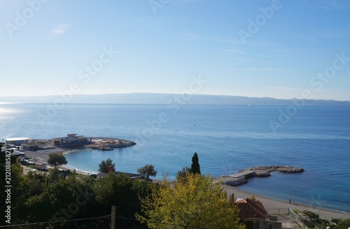View onto the Adriatic sea promenade, Split, Croatia