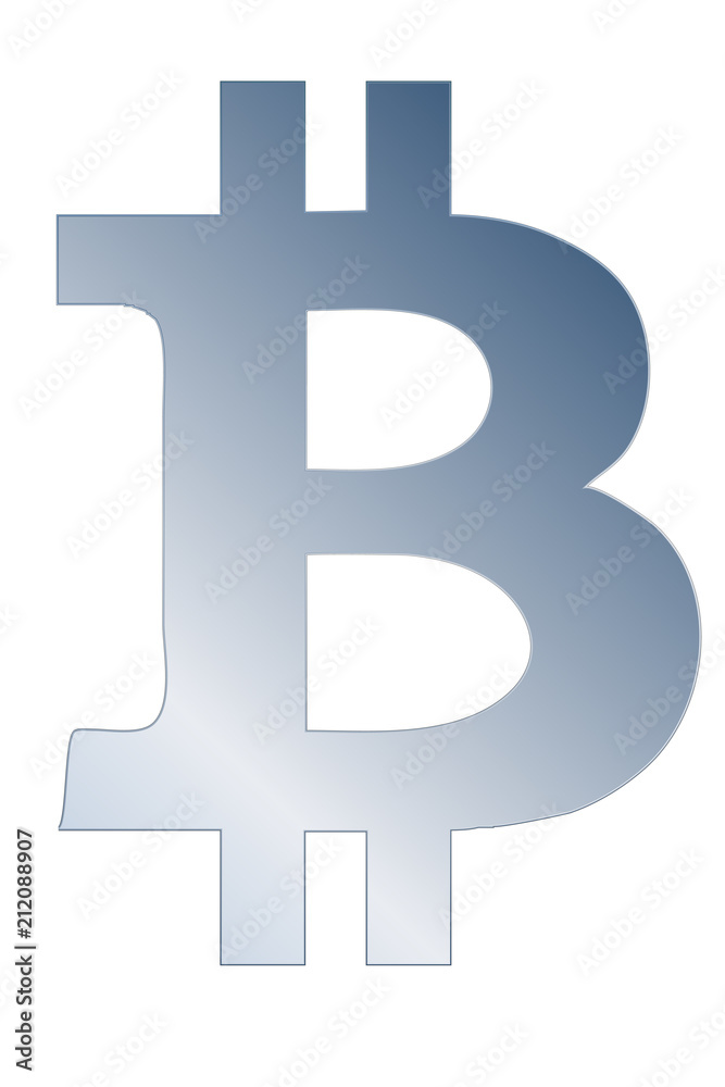 Obraz premium Bitcoin de color gris y plateado.