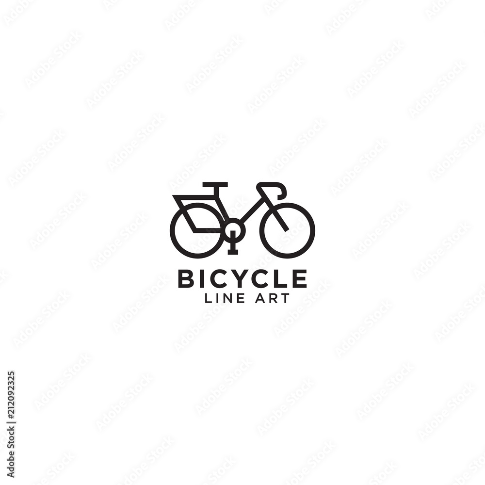 Fototapeta Szablon projektu logo linii rowerów