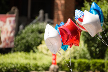 Red White and Blue Balloons, Fourth of July Decor