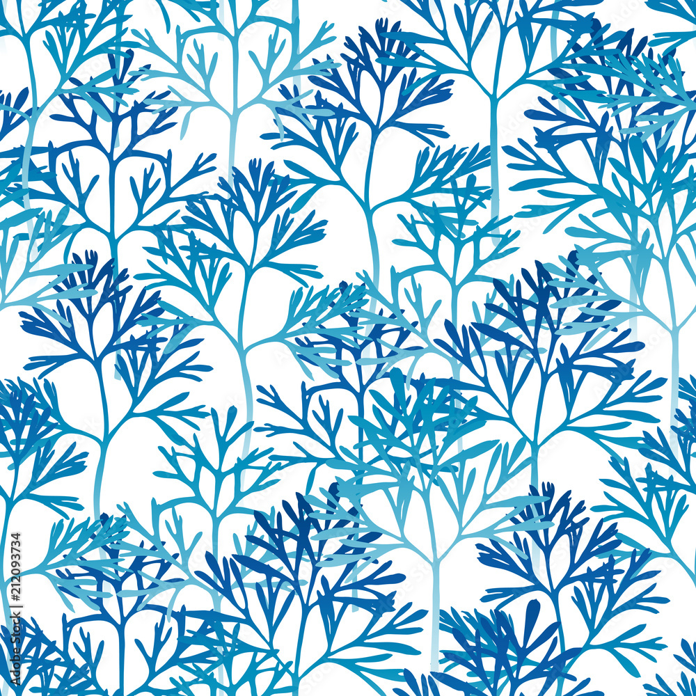 Seamless pattern with leaves silhouettes Seamless pattern with leaves silhouettes