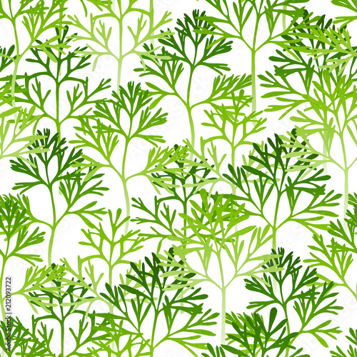 Seamless pattern with leaves silhouettes